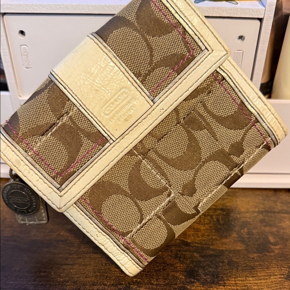 Coach Handbags - Coach Brown and Cream Wallet